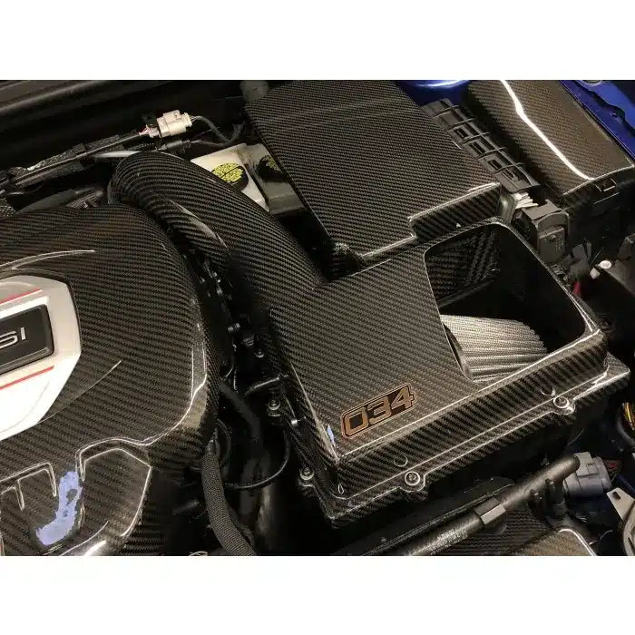 034Motorsport X34 Carbon Fiber MQB Open-Top Cold Air Intake System, 8V Audi A3/S3/TT/TTS, MkVII VW Golf/GTI/R & MkVII VW GLI, 1.8T/2.0T Gen 3