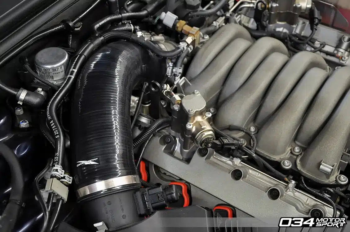 034Motorsport Silicone Throttle Body Inlet Hose, High-Flow, B8 Audi S5 4.2L FSI V8