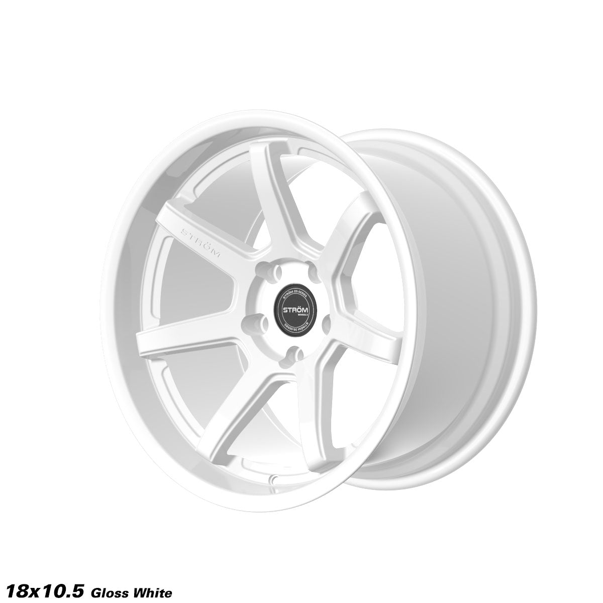 Strom DS-15 18x10.5 ET8 5x120 Full Gloss White