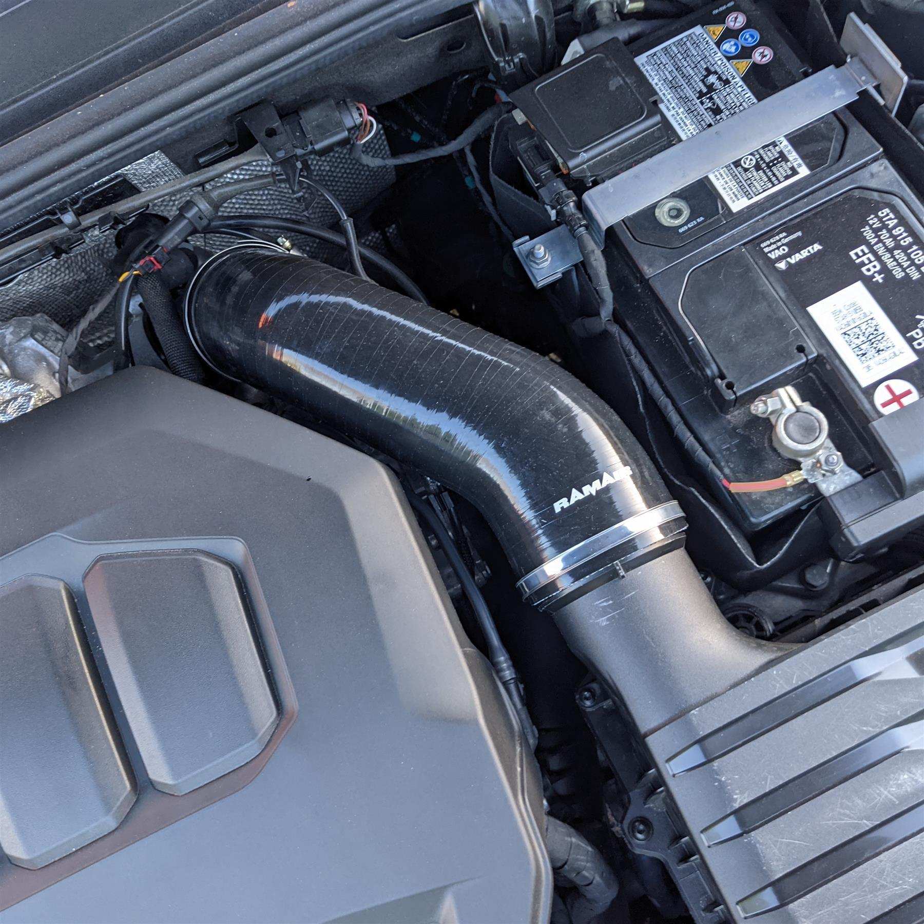 Black Ramair Silicone Intake Hose for VW MK8 Golf GTi - 245bhp 2.0 TSI Only - Performance HQ - United Kingdom