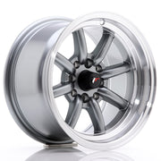 JR Wheels JR19 14x8 ET-13 4x100/114 Gun Metal w/ Machined Lip