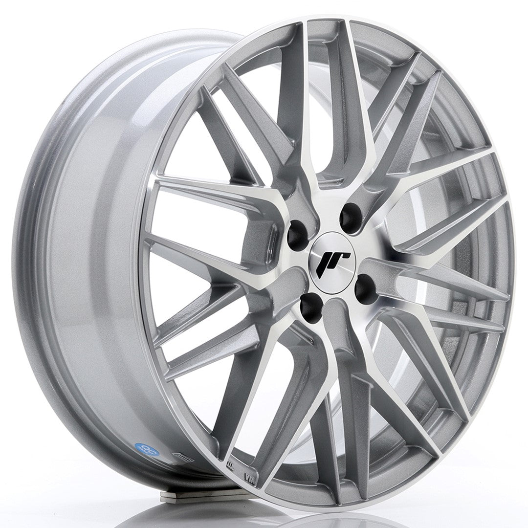 JR Wheels JR28 17x7 ET40 4x100 Silver Machined Face