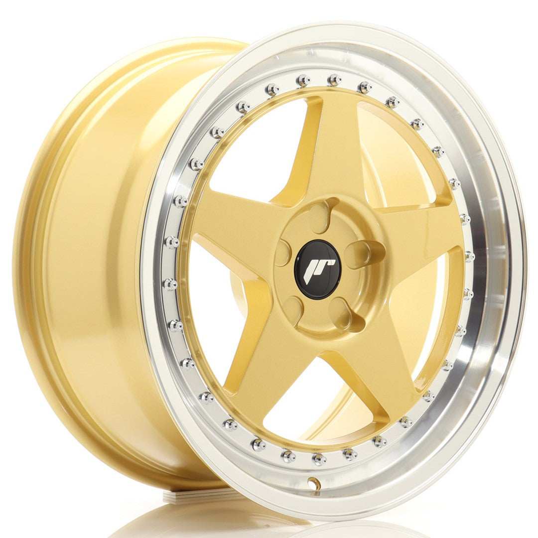 JR Wheels JR6 18x8,5 ET20-40 5H BLANK Gold w/ Machined Lip - Performance HQ - United Kingdom