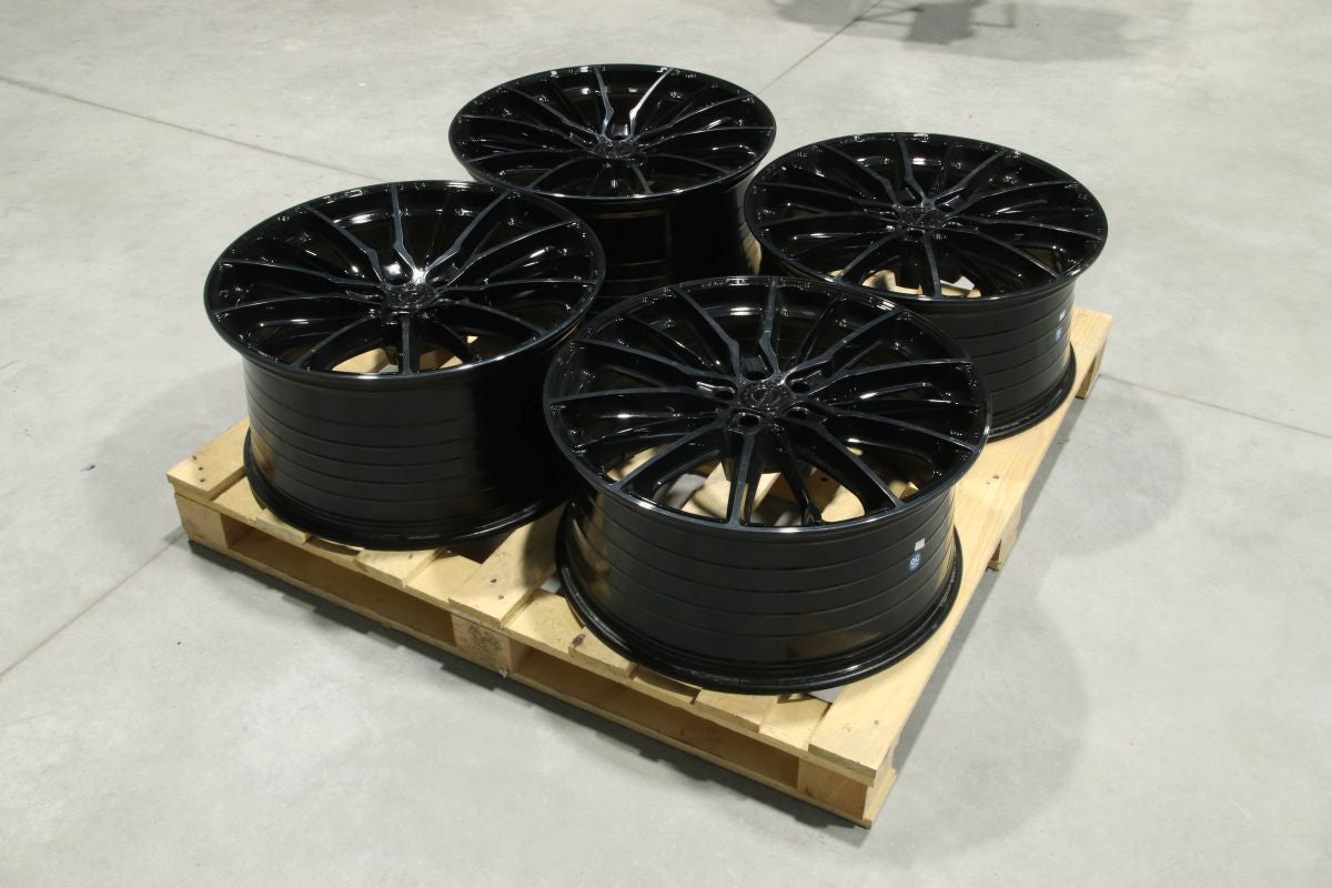 Set of CVR7 22x10 ET30 + 22x11 ET30 5x112 Double Tinted Black