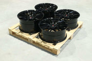 Set of JR28 20x8,5 ET35 + 20x10 ET40 5x120 Gloss Black - Performance HQ - United Kingdom