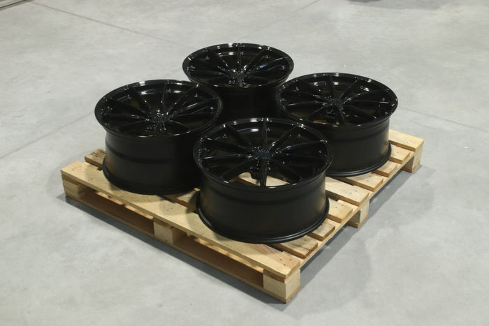Set of JR37 20x9 ET32 + 20x10 ET45 5x112 Gloss Black