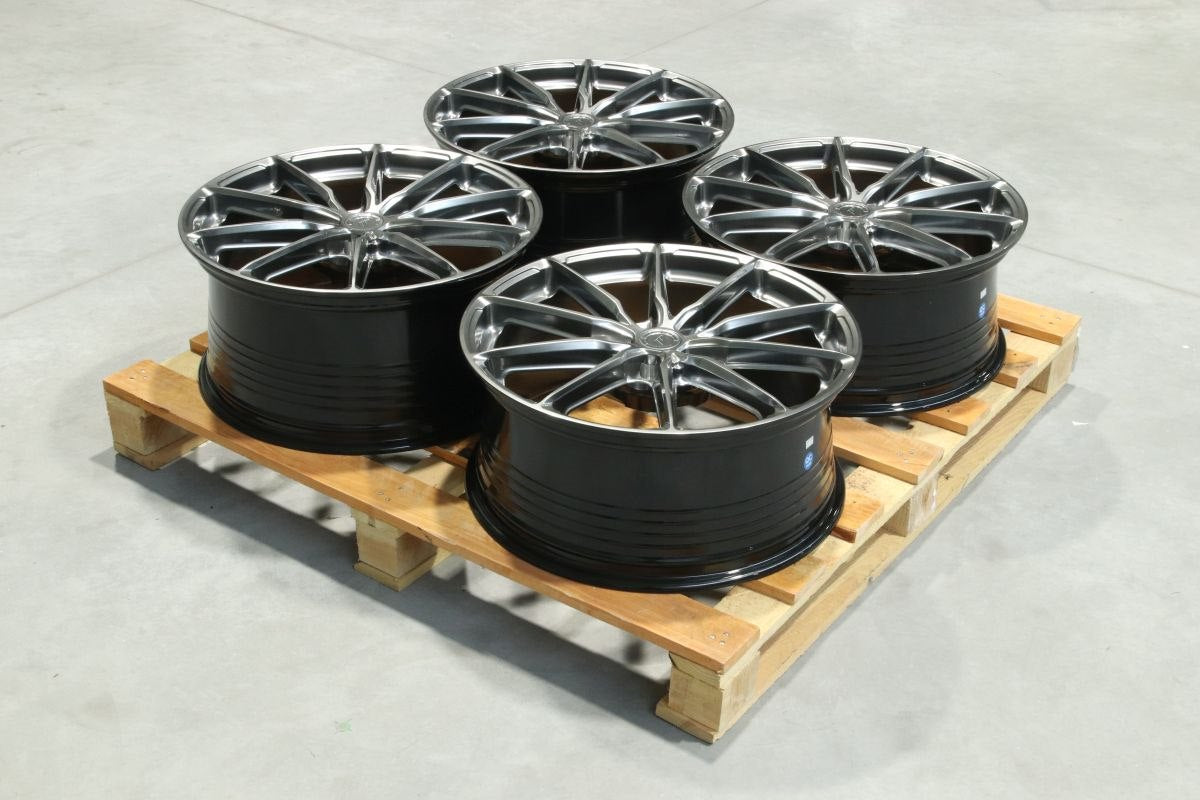 Set of JR37 21x9 ET38 + 21x10 ET44 5x108 Hyper Black