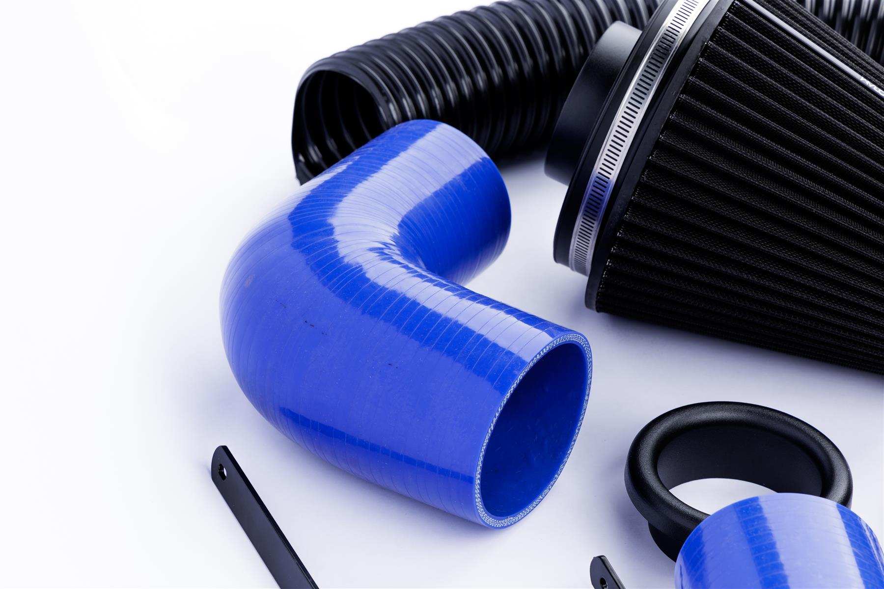 Performance Pleated Induction Kit for VW MK5 Golf R32 3.2 V6 - Blue Hoses - Performance HQ - United Kingdom