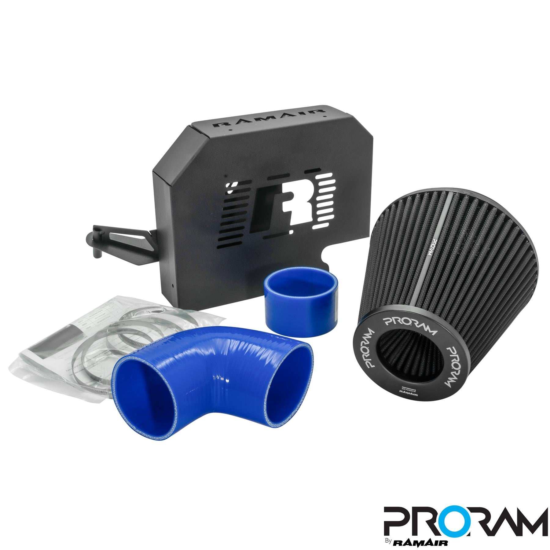 Performance Pleated Induction Kit for MK2 Focus ST with ECU Holder - Blue Hoses - Performance HQ - United Kingdom
