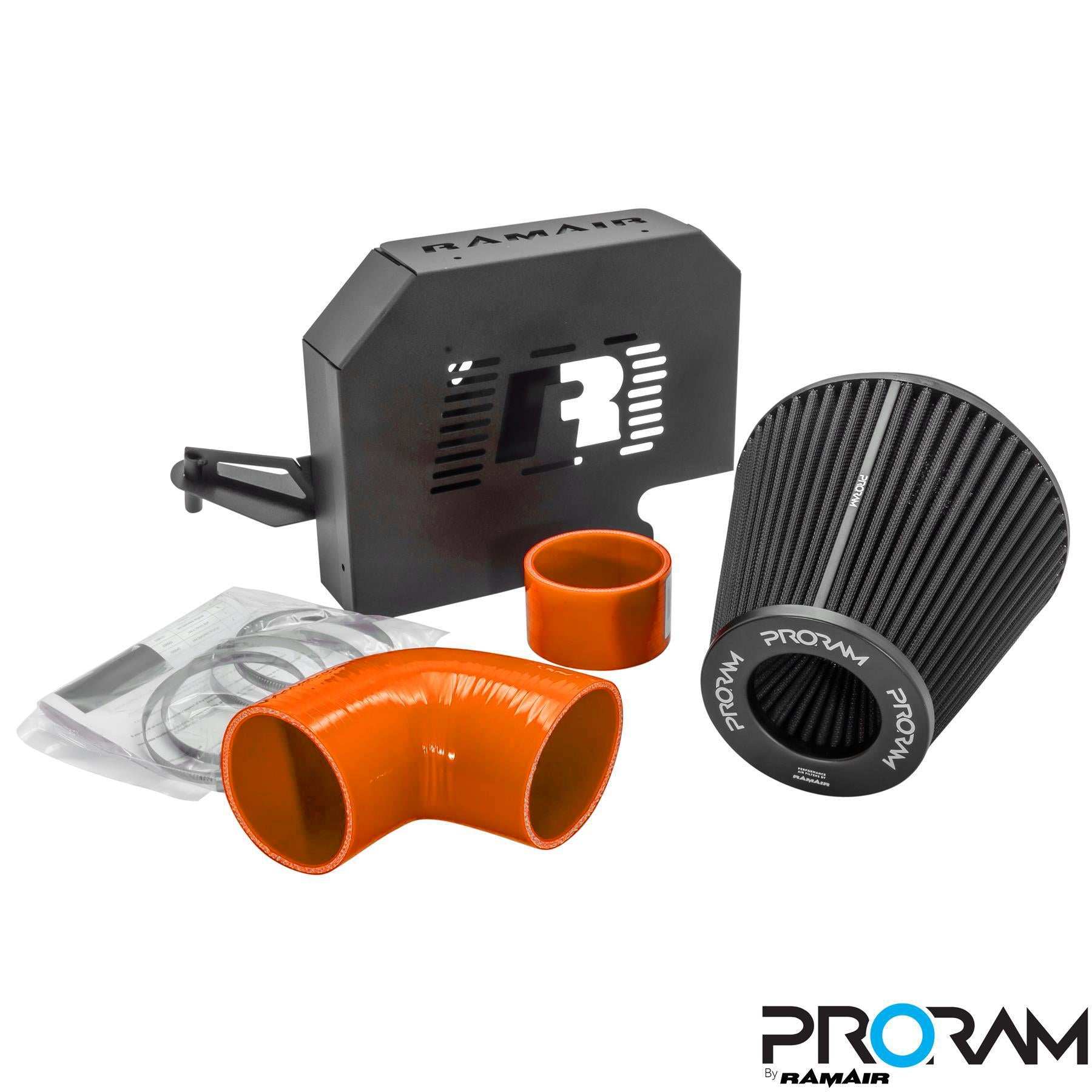 Performance Pleated Induction Kit for MK2 Focus ST with ECU Holder - Orange Hoses - Performance HQ - United Kingdom