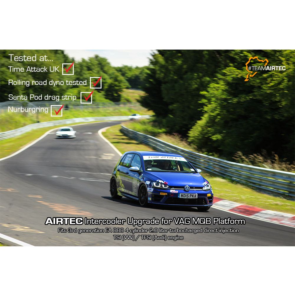 AIRTEC Motorsport Front Mount Intercooler Upgrade for VW Golf 7, Seat Leon Cupra, and Audi S3 8V