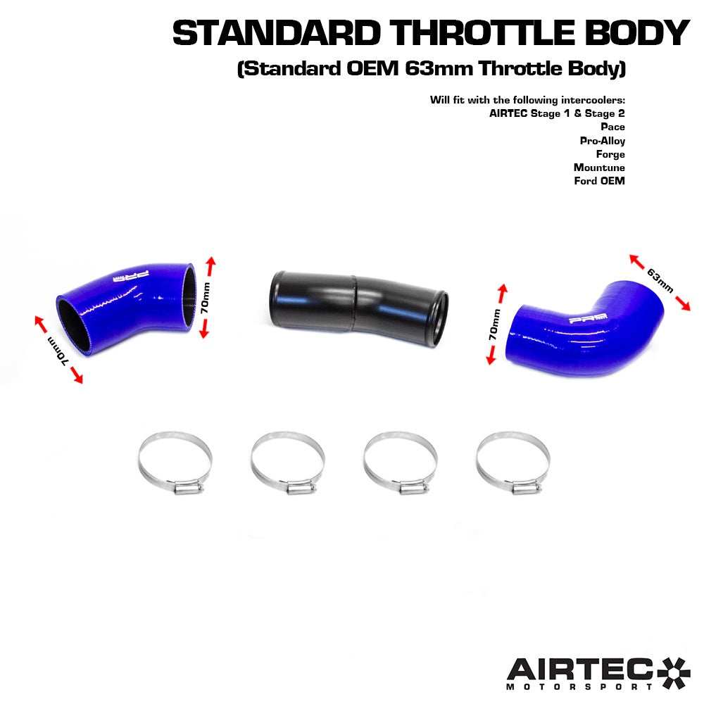 AIRTEC Motorsport 70mm Cold Side Boost Pipe for Mk2 Focus RS - Performance HQ - United Kingdom