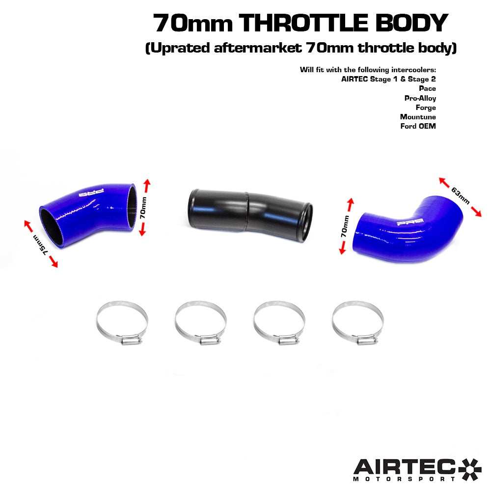 AIRTEC Motorsport 70mm Cold Side Boost Pipe for Mk2 Focus RS - Performance HQ - United Kingdom