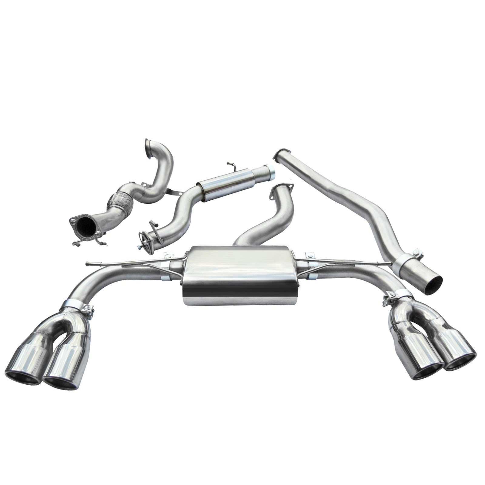 Cobra Sport Audi S3 (8V) Saloon (Non-Valved) (13-18) Turbo Back Exhaust - Performance HQ - United Kingdom