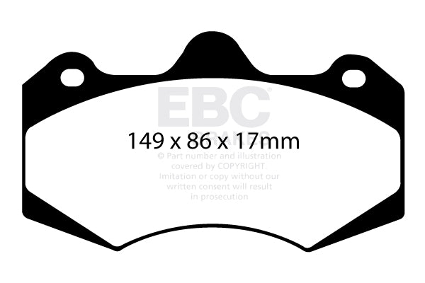 EBC Brakes Bundle – Front 365mm GD Discs with Bluestuff Pads – PD14KF827