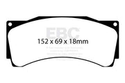 EBC Brakes Racing RP-X Track and Race Brake Pads DP8080/2RPX - Performance HQ - United Kingdom