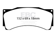 EBC Brakes Racing RP-X Track and Race Brake Pads – DP8080/2RPX