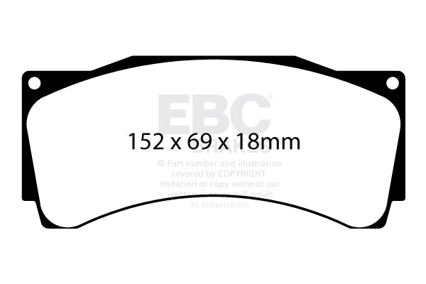 EBC Brakes Racing RP-X Track and Race Brake Pads – DP8080/2RPX