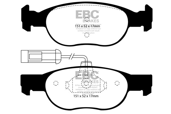 EBC Brakes Ultimax OE Replacement Brake Pad Set – DP1059