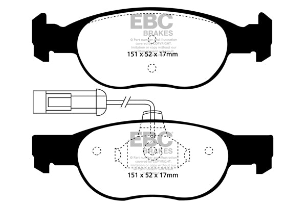 EBC Brakes Ultimax OE Replacement Brake Pad Set – DP1059/2