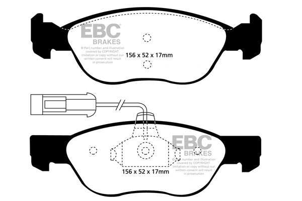 EBC Brakes Ultimax OE Replacement Brake Pad Set DP1060/2 - Performance HQ - United Kingdom