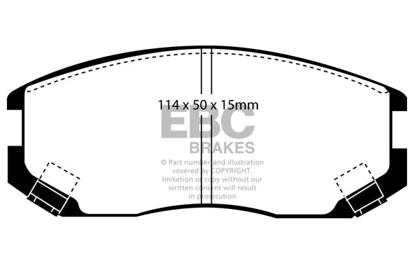EBC Brakes Ultimax OE Replacement Brake Pad Set – DP1063