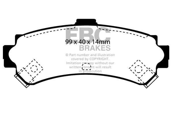 EBC Brakes Ultimax OE Replacement Brake Pad Set DP1067 - Performance HQ - United Kingdom