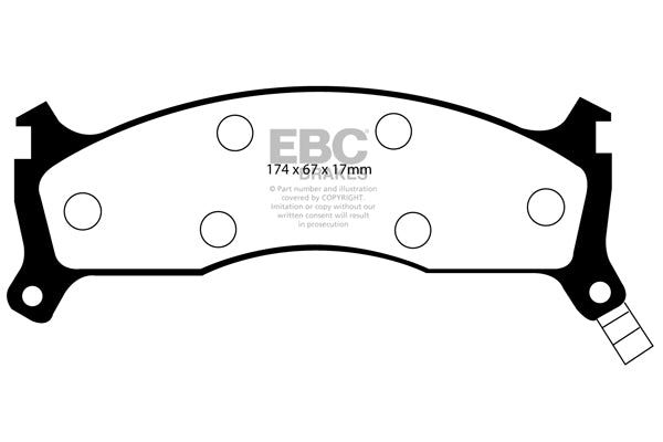 EBC Brakes Ultimax OE Replacement Brake Pad Set – DP1073