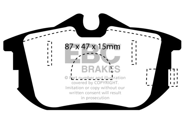 EBC Brakes Ultimax OE Replacement Brake Pad Set – DP1076