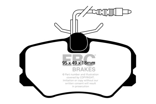 EBC Brakes Ultimax OE Replacement Brake Pad Set – DP1080