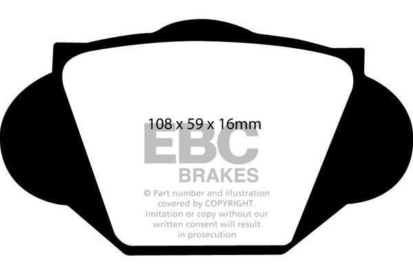 EBC Brakes Greenstuff 2000 Series Sport Brake Pad Set DP2109 - Performance HQ - United Kingdom