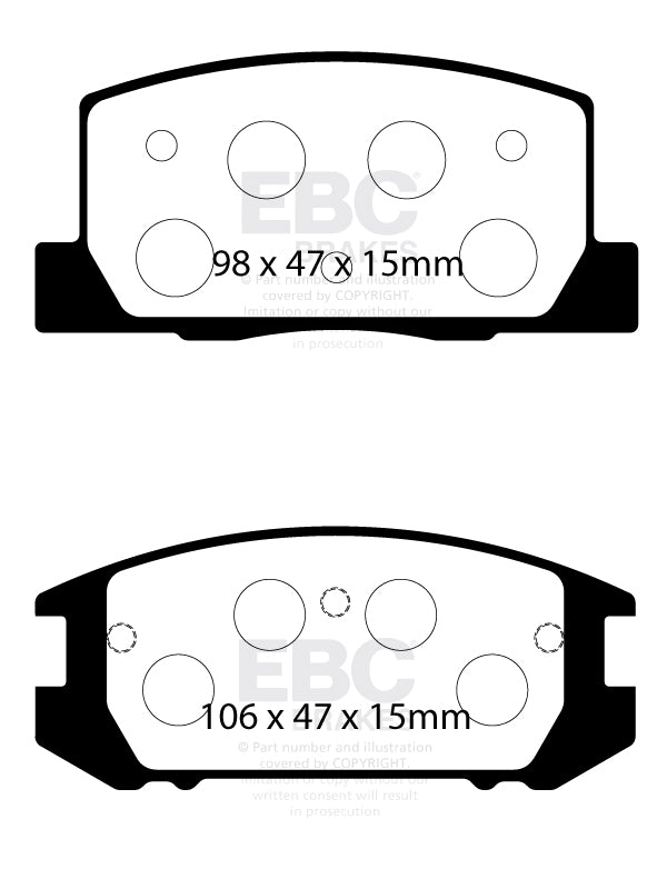 EBC Brakes Yellowstuff 4000 Series Street – DP41107R
