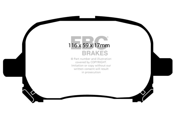 EBC Brakes Ultimax OE Replacement Brake Pad Set – DP1133