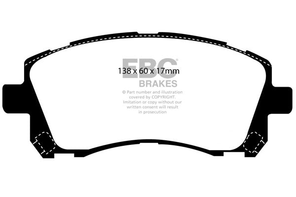 EBC Brakes Ultimax OE Replacement Brake Pad Set – DP1134