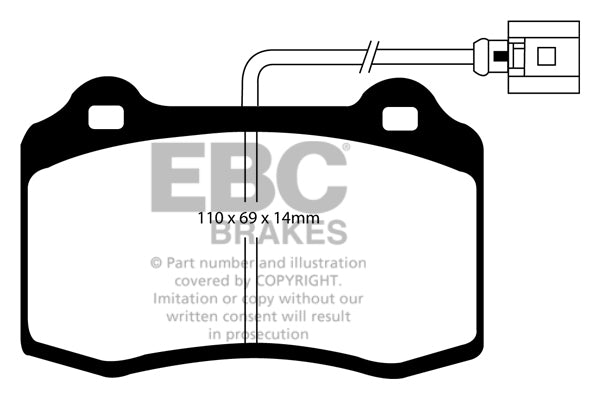 EBC Brakes Bundle – Front 323mm BSD Discs with Bluestuff Pads – PD19KF182