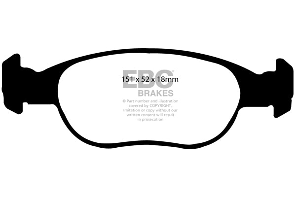 EBC Brakes Ultimax OE Replacement Brake Pad Set – DP1141
