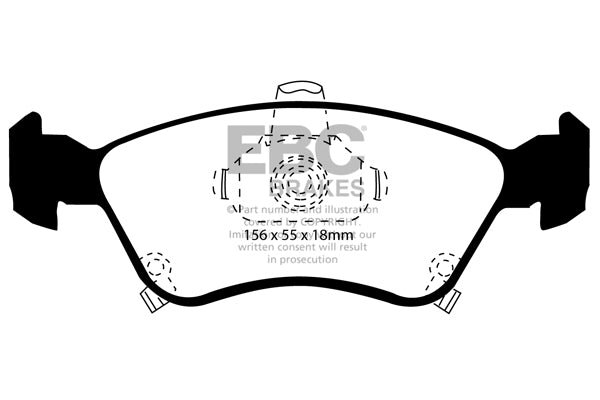 EBC Brakes Ultimax OE Replacement Brake Pad Set – DP1171