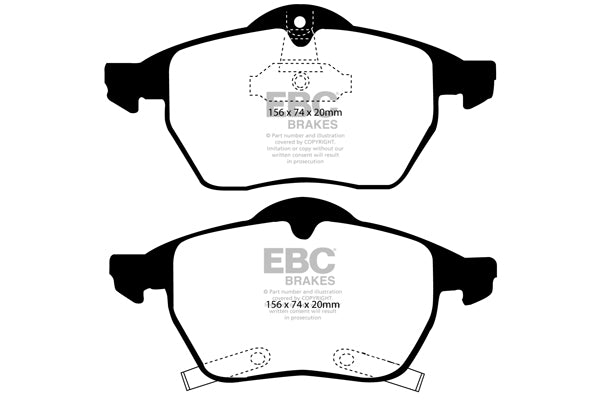 EBC Brakes Bundle – Front 288mm BSD Discs with Bluestuff Pads – PD19KF228