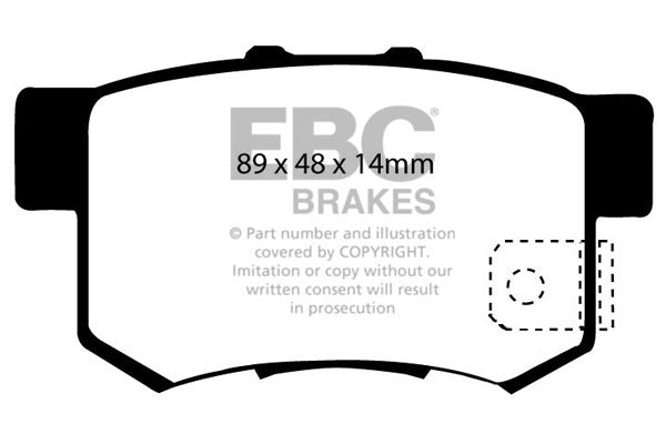 EBC Brakes Bundle – Rear 260mm BSD Discs with Yellowstuff Pads – PD18KR042