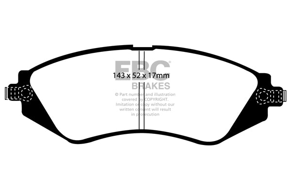 EBC Brakes Ultimax OE Replacement Brake Pad Set – DP1196