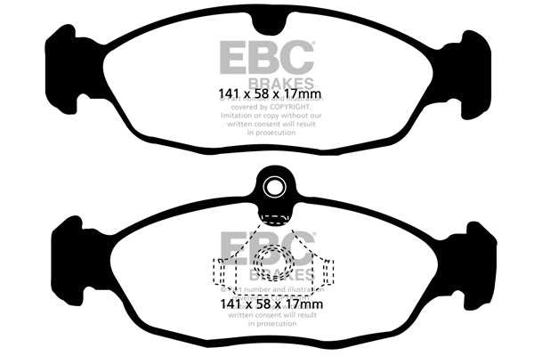 EBC Brakes Ultimax OE Replacement Brake Pad Set DP1198 - Performance HQ - United Kingdom