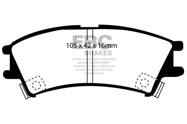 EBC Brakes Ultimax OE Replacement Brake Pad Set – DP1203