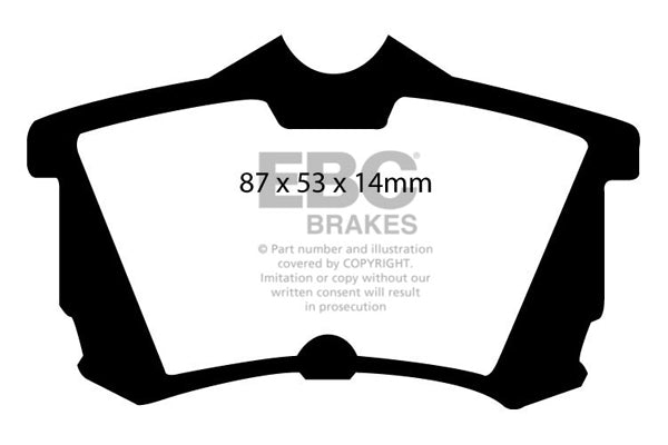 EBC Brakes Bundle – Rear 260mm BSD Discs with Bluestuff Pads – PD19KR111