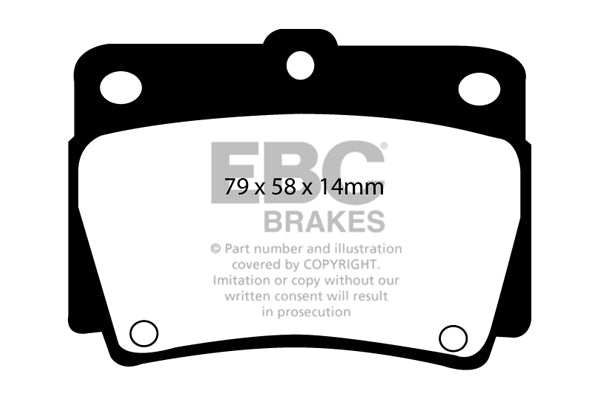 EBC Brakes Ultimax OE Replacement Brake Pad Set DP1228 - Performance HQ - United Kingdom