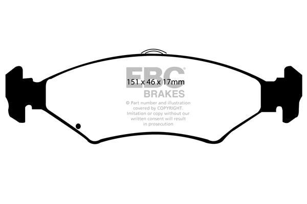 EBC Brakes Ultimax OE Replacement Brake Pad Set – DP1237