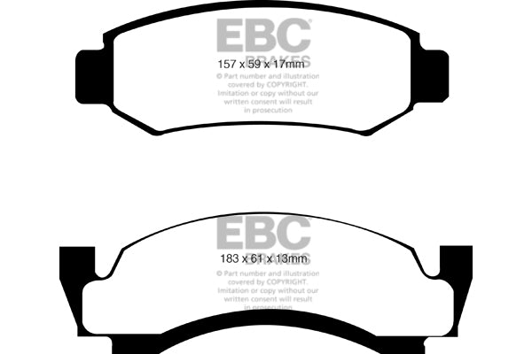 EBC Brakes Yellowstuff 4000 Series Street – DP41259R