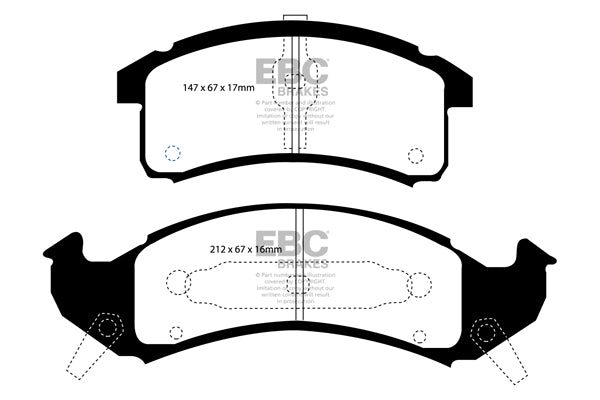 EBC Brakes Yellowstuff 4000 Series Street – DP41271R