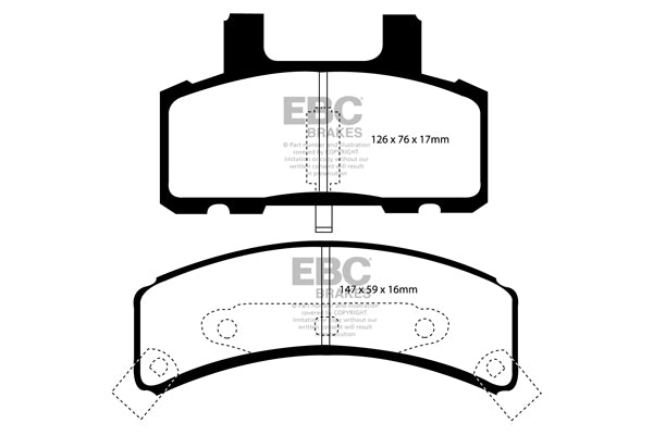 EBC Brakes Yellowstuff 4000 Series Street – DP41273R