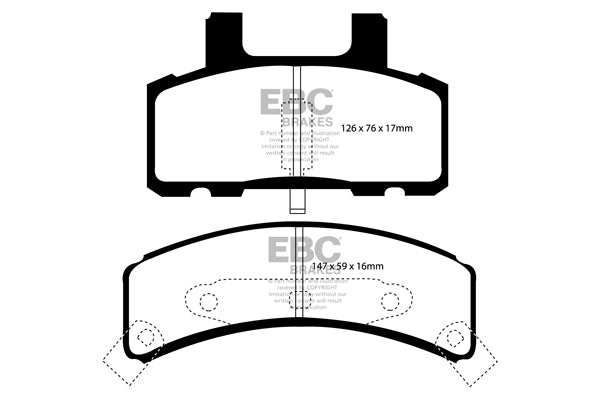 EBC Brakes Bundle Front 295mm GD Discs with Yellowstuff Pads PD13KF252 - Performance HQ - United Kingdom