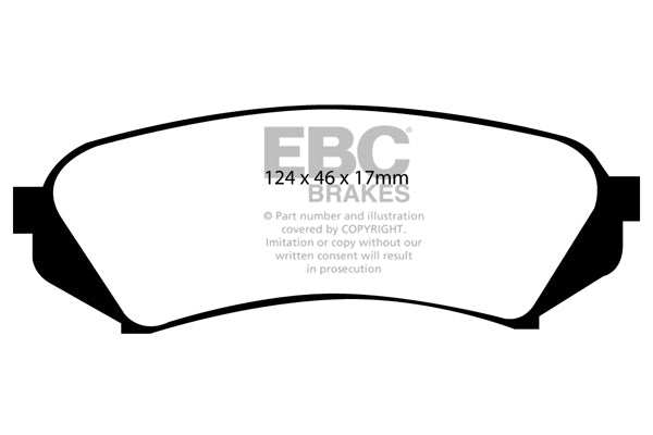 EBC Brakes Ultimax OE Replacement Brake Pad Set DP1282 - Performance HQ - United Kingdom